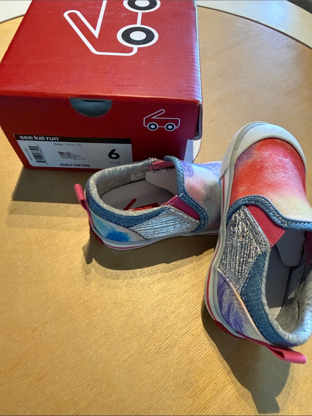 See Kai Run italya silver sky Kids' Multicolor Slip-On Sneakers